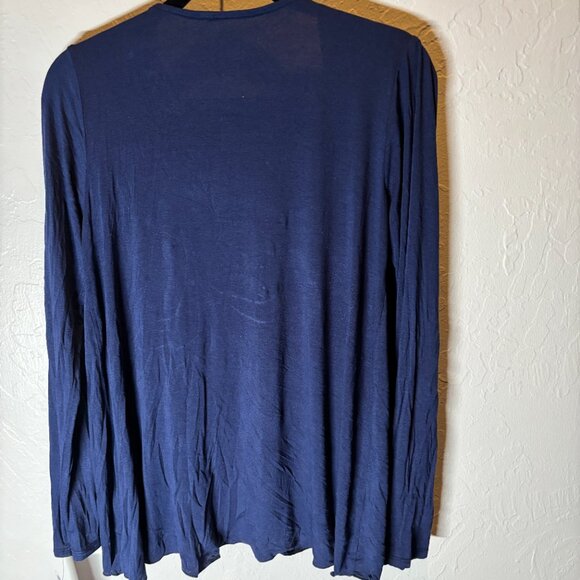 Splendid Open Front Cardigan Navy Rayon Stretch Lightweight – Size S - Picture 4 of 4
